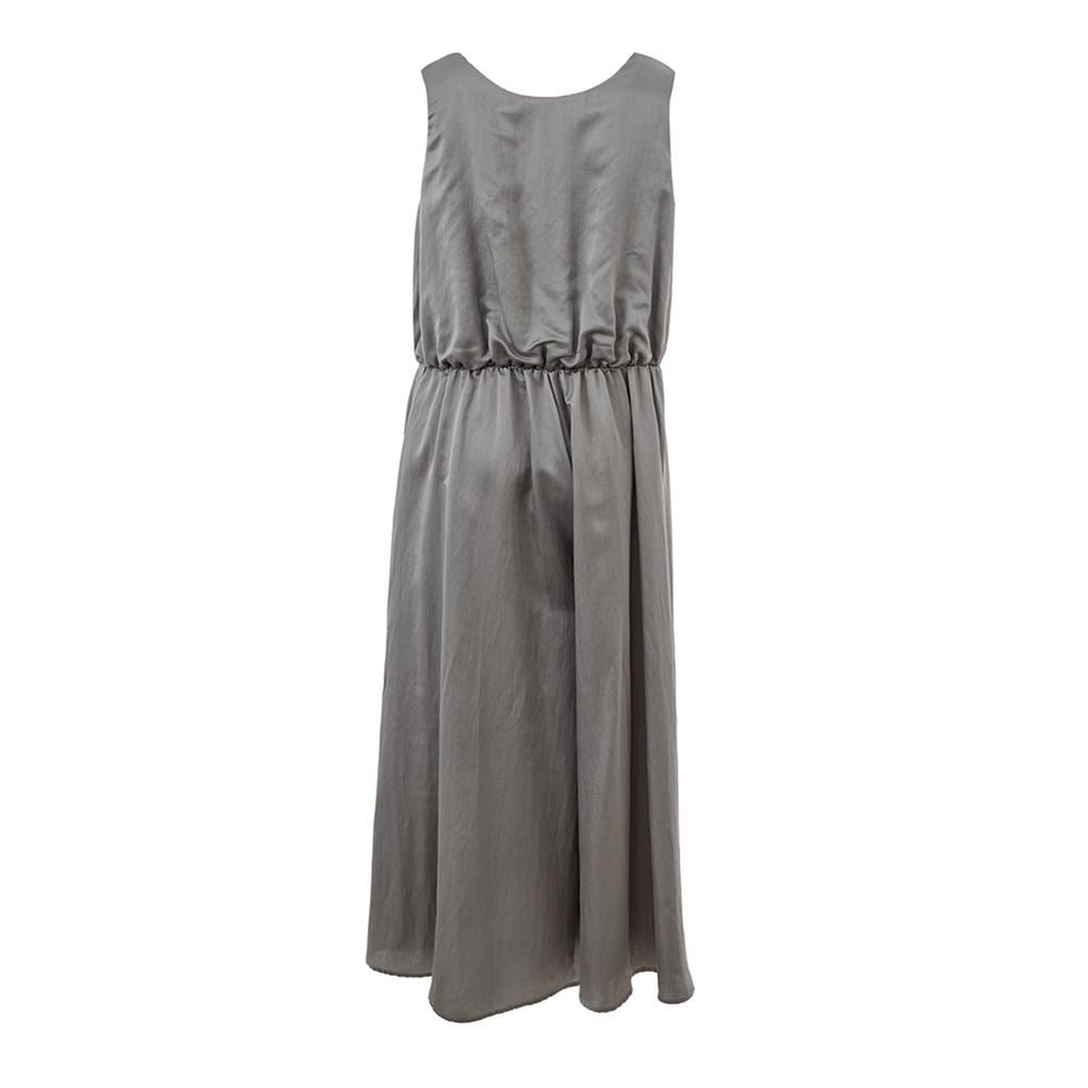 Lardini Graues Seidenkleid für den Alltag