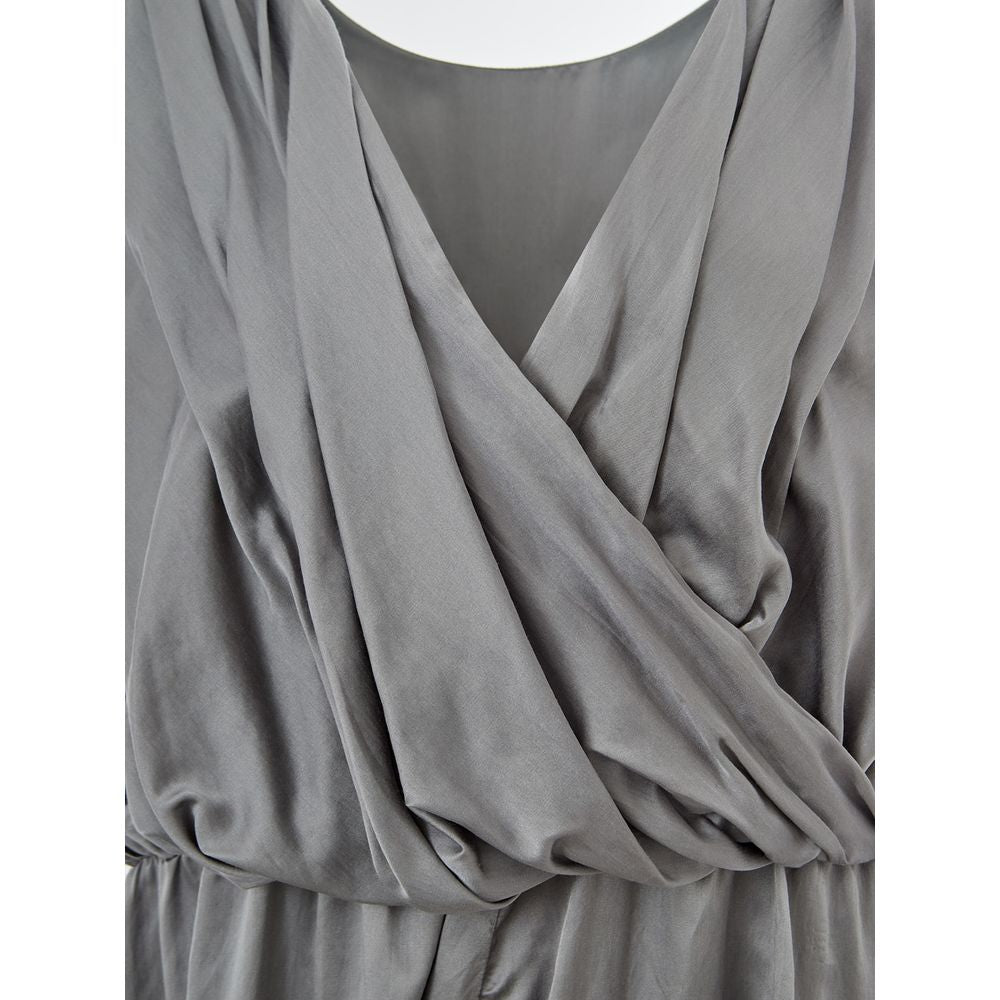 Lardini Graues Seidenkleid für den Alltag