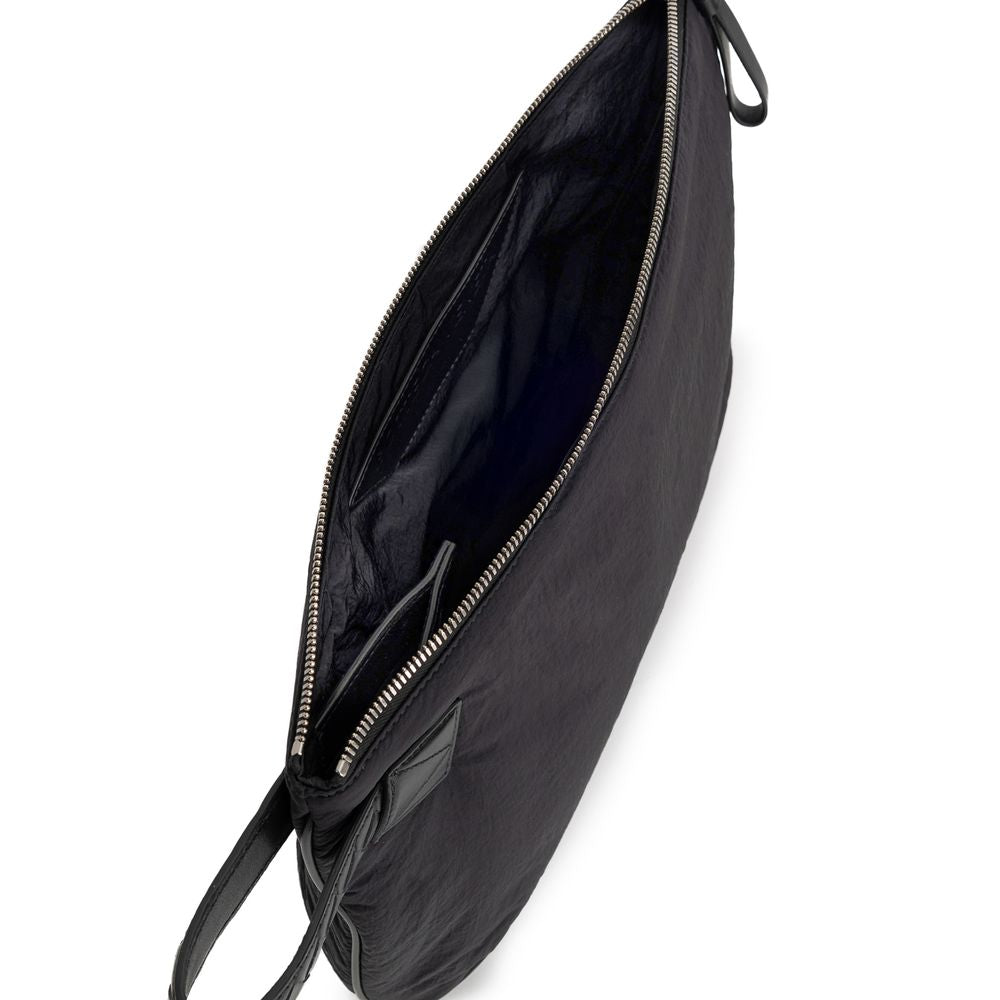Bottega Veneta Schwarze Nylon-Clutch-Tasche