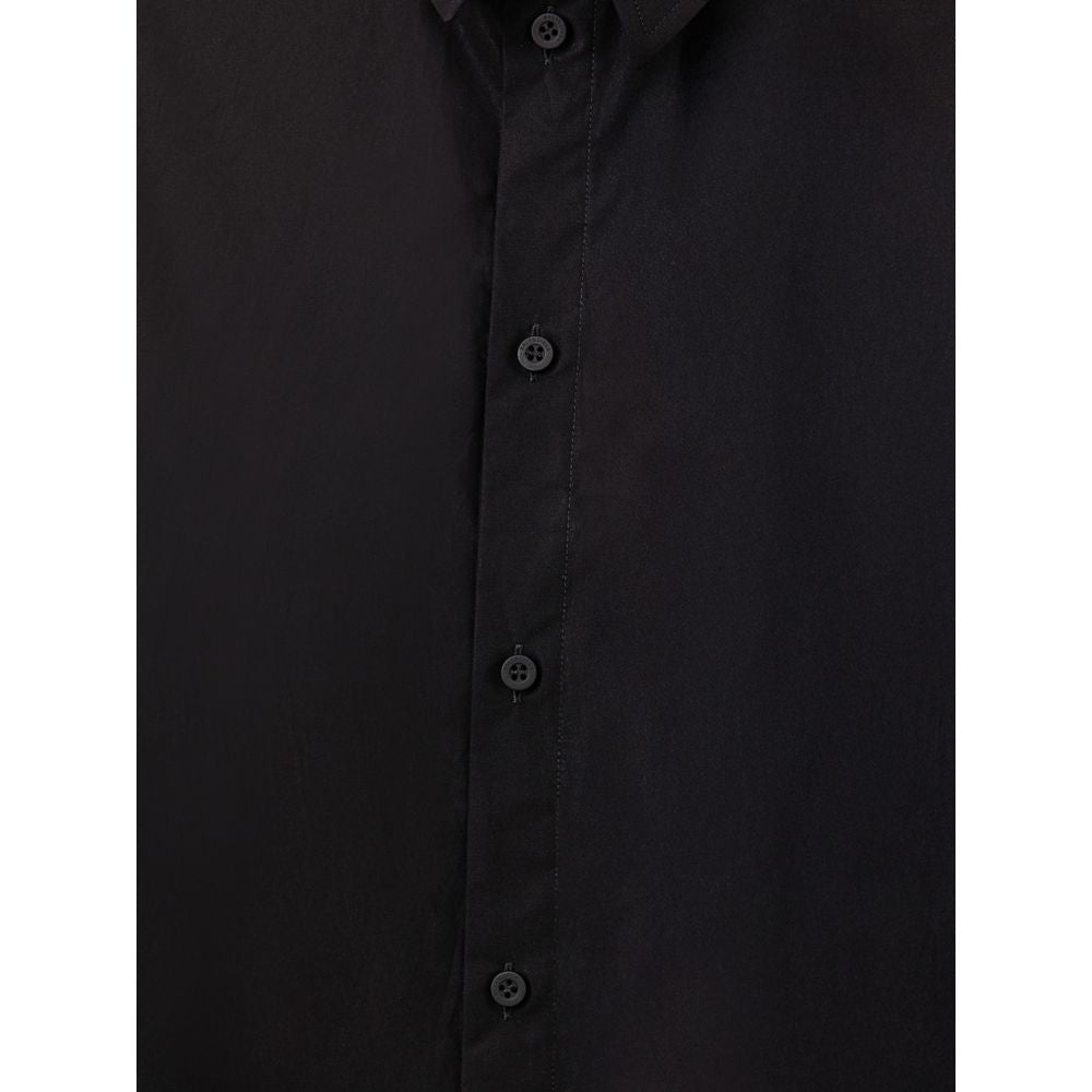 Balenciaga Langes Schwarzes Baumwollkleid