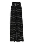 Dolce & Gabbana Schwarze, kristallverzierte Hose mit weitem Bein