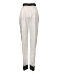 Dolce & Gabbana White High-Waisted Straight-Leg Trousers