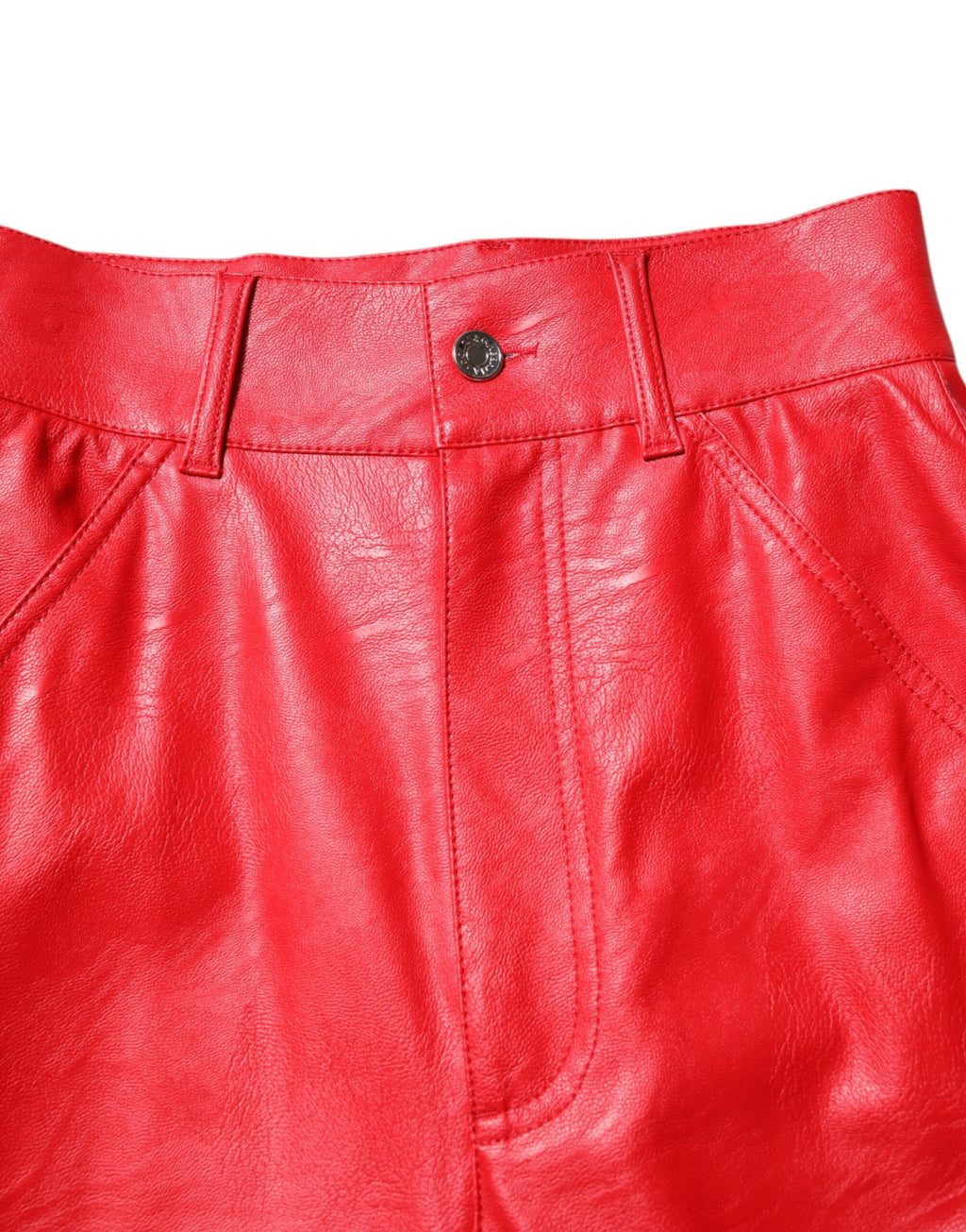 Dolce & Gabbana Red High Waist Tapered Viscose Trousers