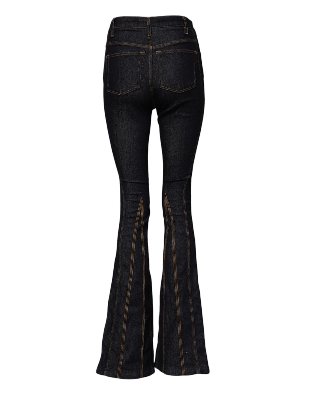 Dolce & Gabbana Black Cotton Mid-Rise Bootcut Denim Jeans