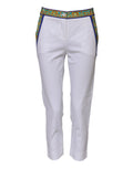 Dolce & Gabbana White Tapered Cotton Mid-Rise Trousers