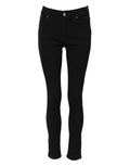 Dolce & Gabbana Schwarze Cotton Logo Skinny MidWaist Denim Jeans