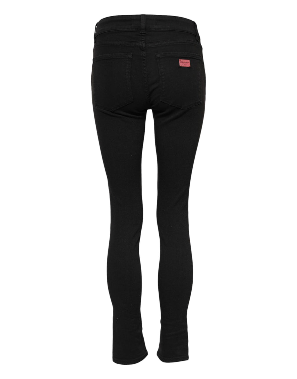 Dolce & Gabbana Black Mid-Rise Cotton Skinny Denim Jeans