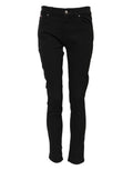 Dolce & Gabbana Black Mid-Rise Cotton Skinny Denim Jeans