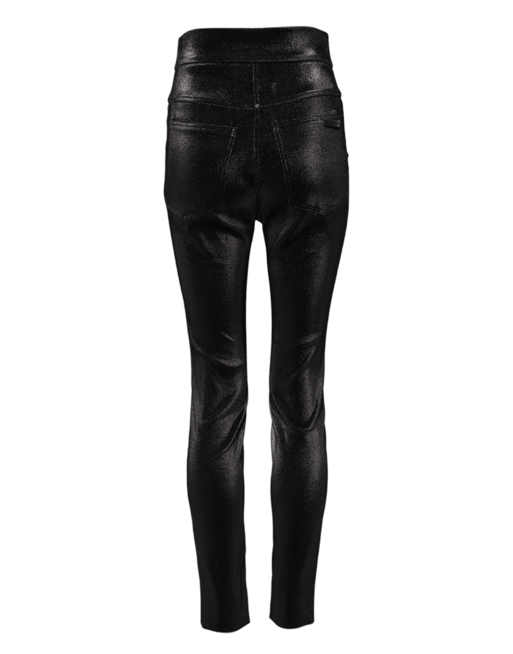 Dolce & Gabbana Black Cotton-Blend Lurex Skinny Trousers