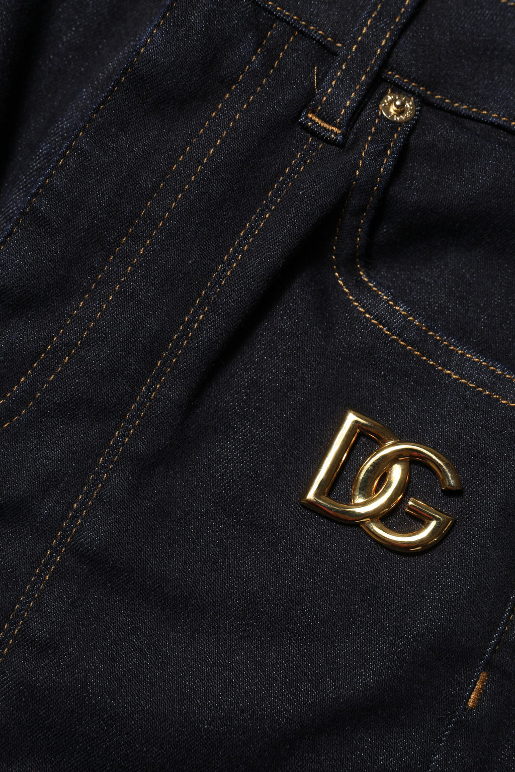 Dolce & Gabbana Blue Cotton High Waisted Skinny Denim Jeans