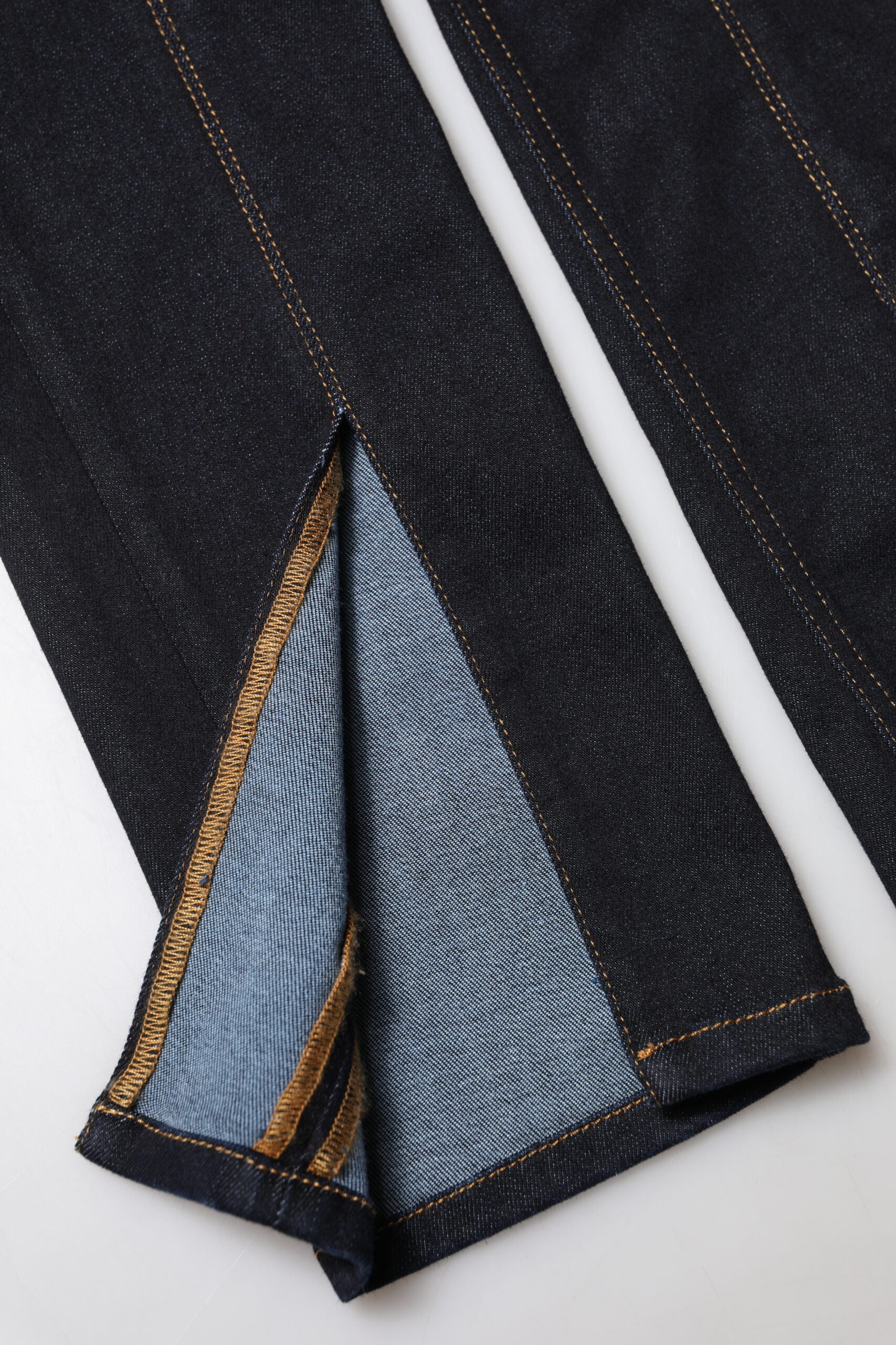 Dolce & Gabbana Blue Cotton High Waisted Skinny Denim Jeans