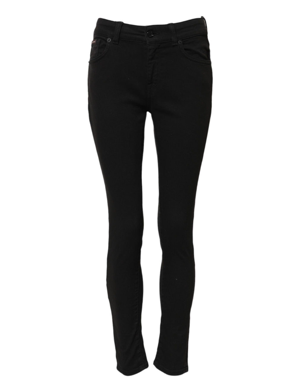 Dolce & Gabbana Black Mid-Rise Cotton Skinny Denim Jeans