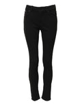 Dolce & Gabbana Black Mid-Rise Cotton Skinny Denim Jeans