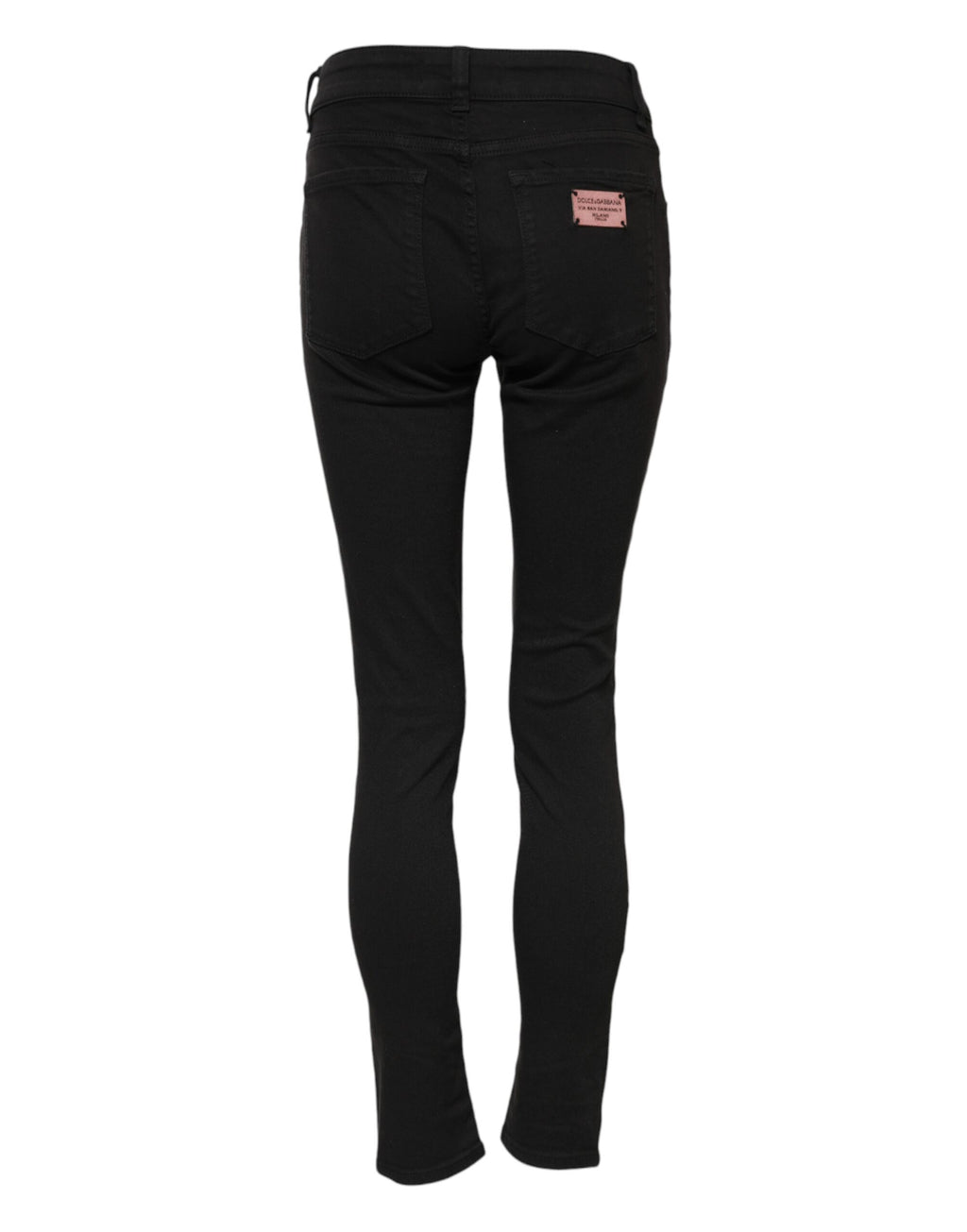 Dolce & Gabbana Black Mid-Rise Cotton Skinny Denim Jeans