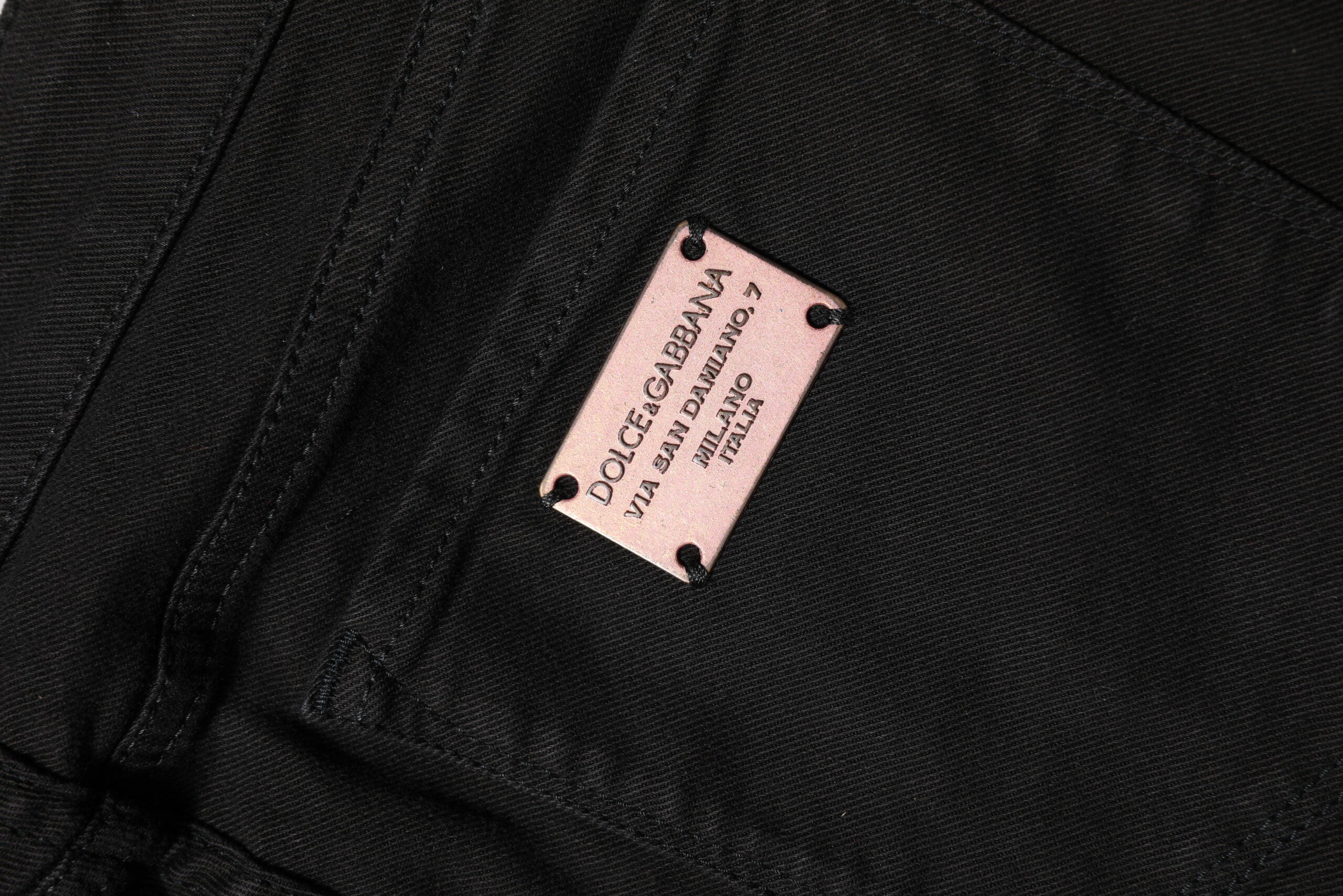 Dolce & Gabbana Black Mid-Rise Cotton Skinny Denim Jeans