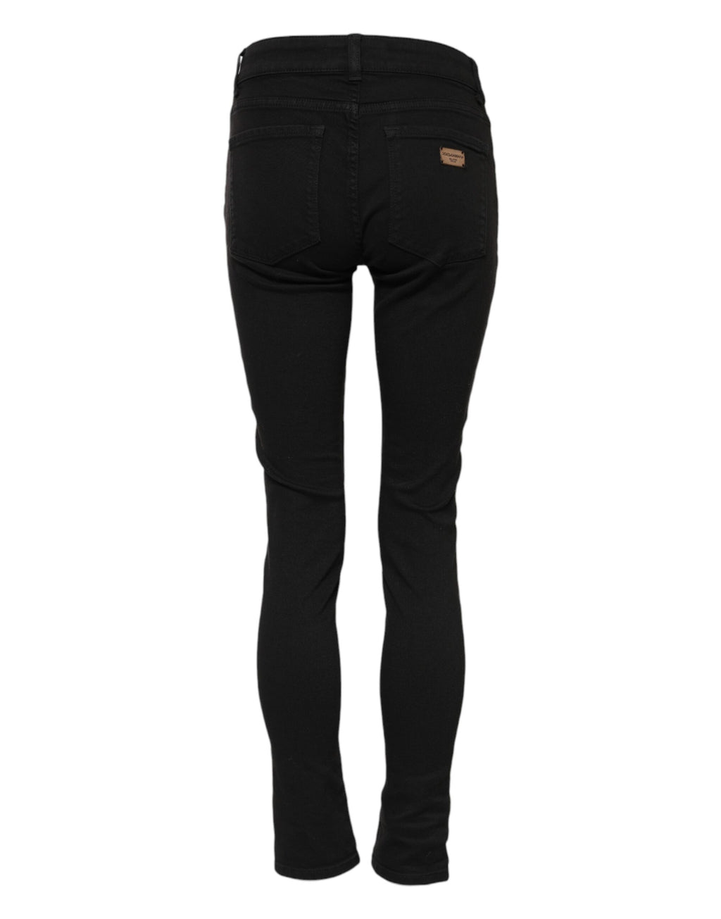 Dolce & Gabbana Black Mid-Rise Cotton Skinny Denim Jeans