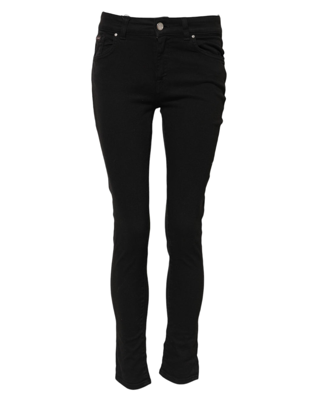 Dolce & Gabbana Black Mid-Rise Cotton Skinny Denim Jeans