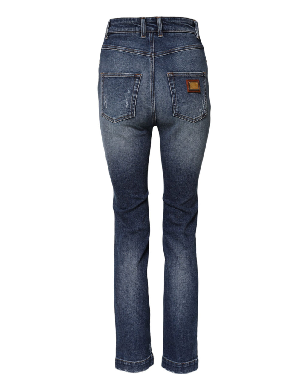 Dolce & Gabbana Blue Denim Jeans with Rhinestone Embellishment