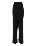 Dolce & Gabbana Schwarze formelle Hose mit hoher Taille aus Wolle
