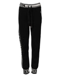 Dolce & Gabbana Black Cotton Logo Waist Jogger Pants
