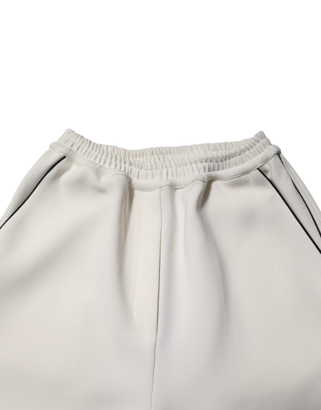 Dolce & Gabbana White Viscose Wide-Leg Pull-On Trousers