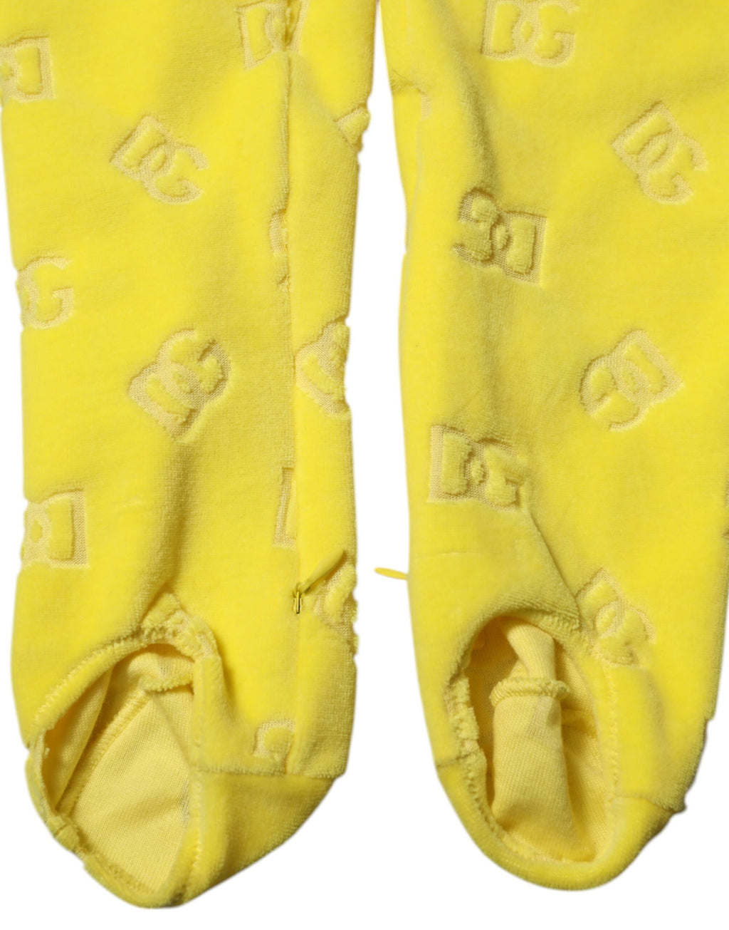 Dolce & Gabbana Yellow Logo Slim Fit Leggings