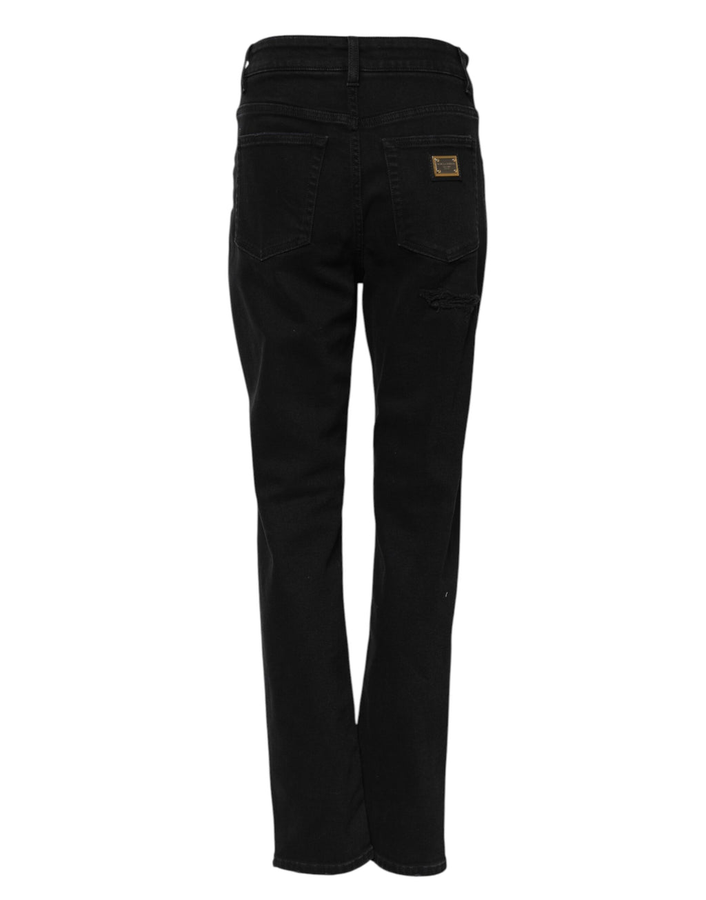 Dolce & Gabbana Black Cotton Flared Boyfriend Denim Jeans