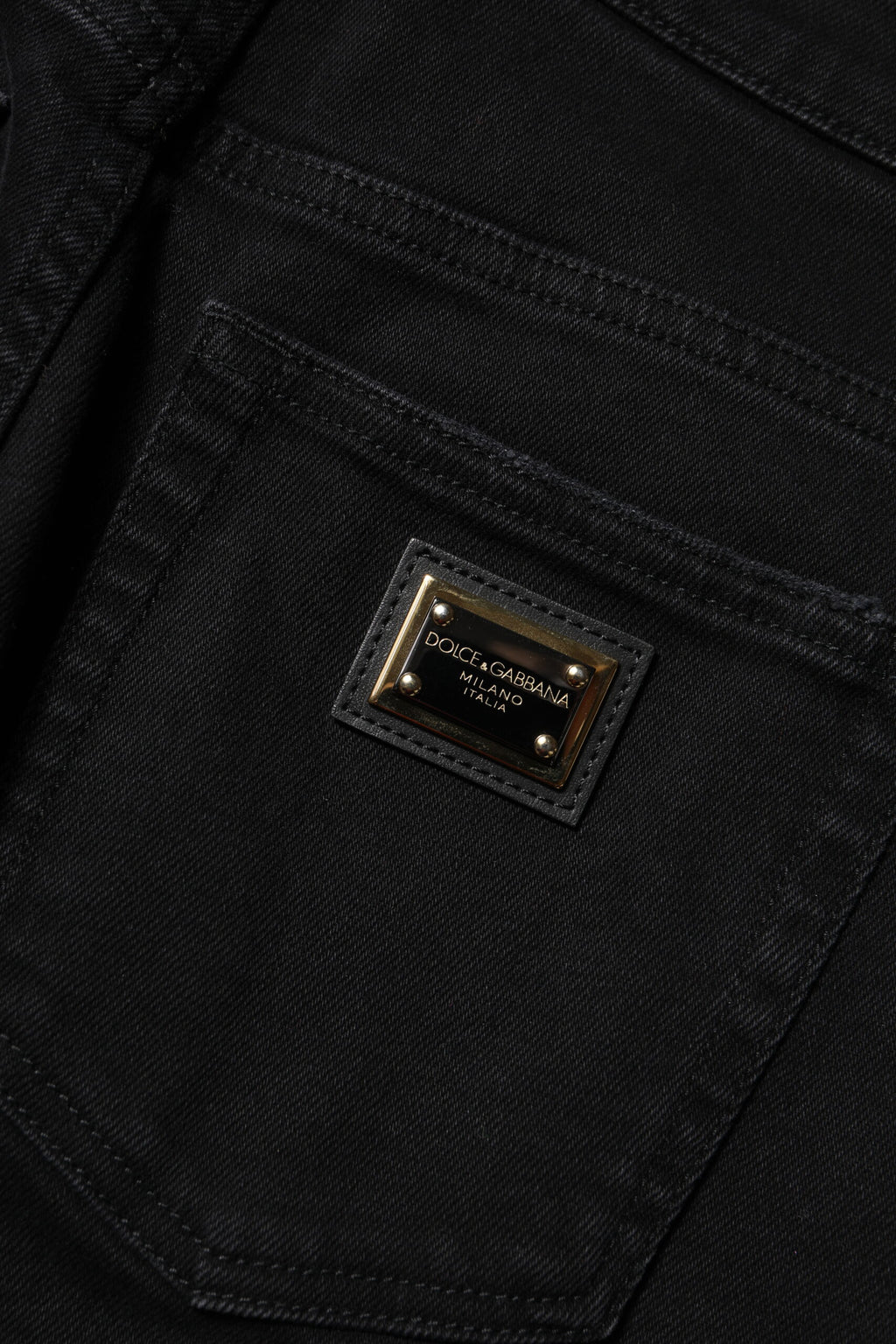 Dolce & Gabbana Black Cotton Flared Boyfriend Denim Jeans