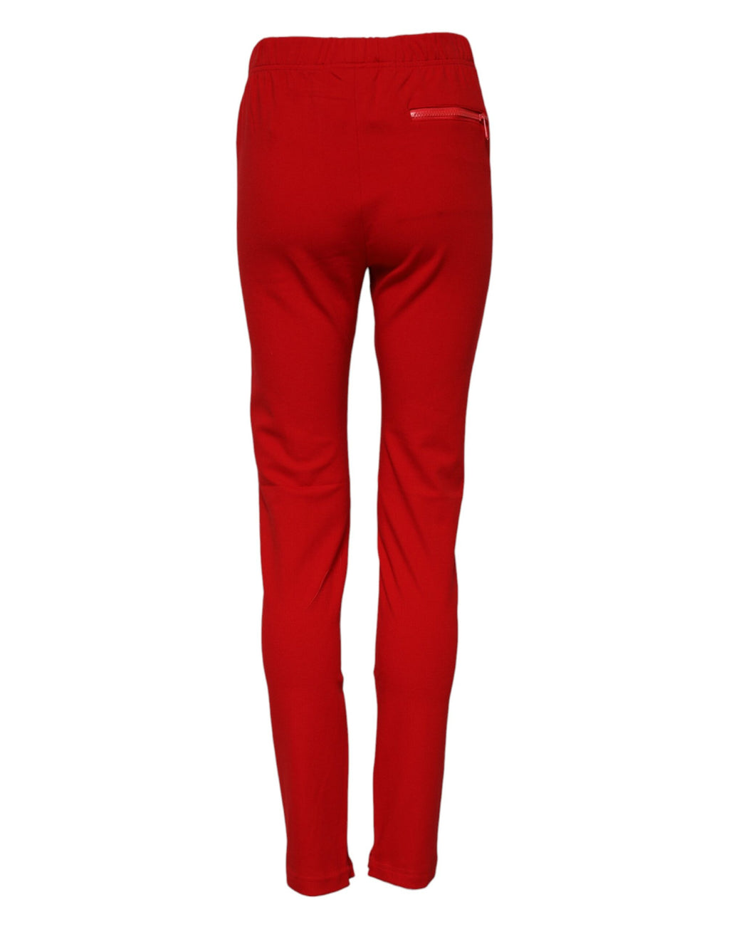 Dolce & Gabbana Red Mid-Rise Slim-Fit Trousers