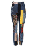 Dolce & Gabbana Multicolor Patchwork Skinny Jeans