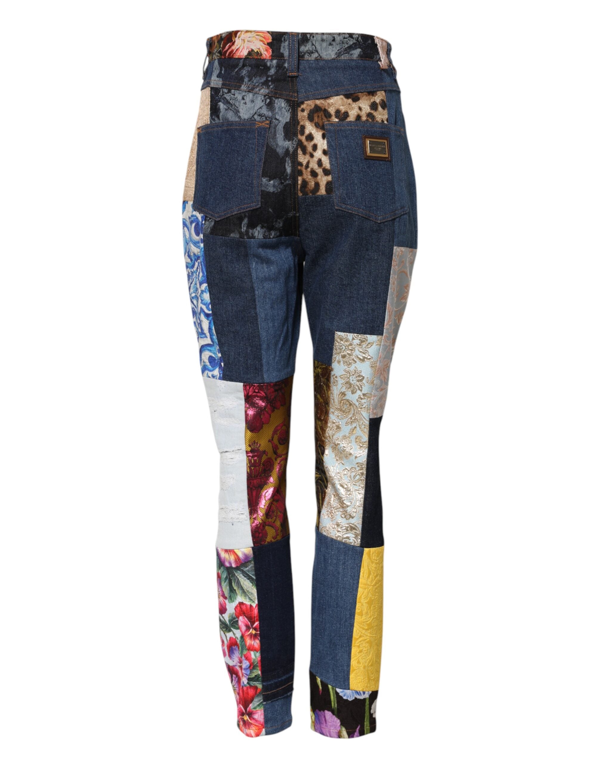 Dolce & Gabbana Multicolor Patchwork Skinny Jeans