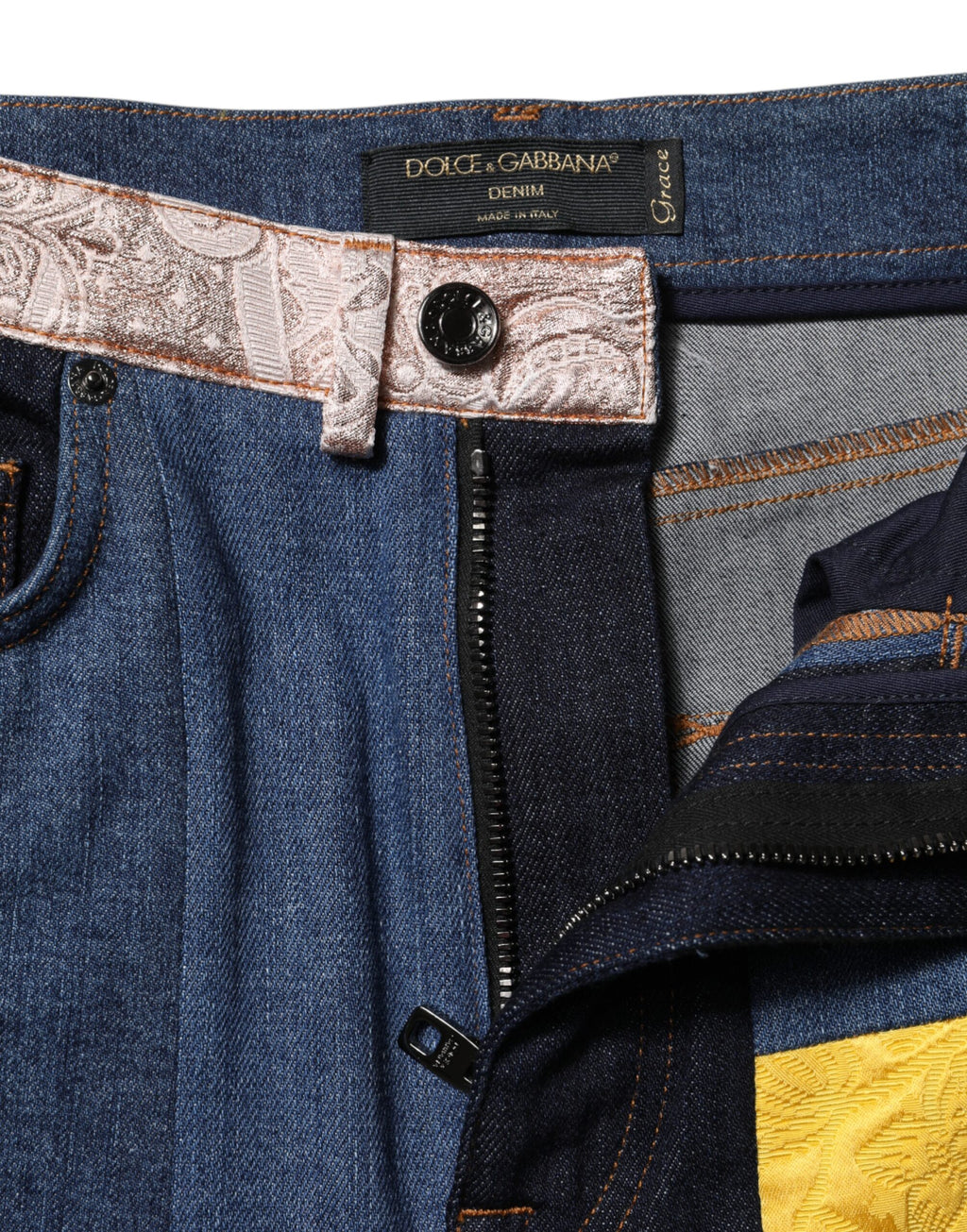 Dolce & Gabbana Multicolor Patchwork Skinny Jeans