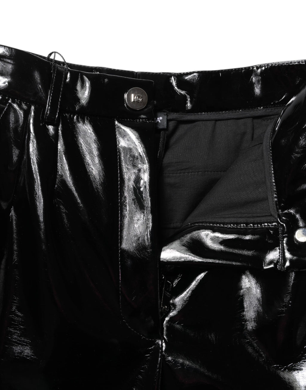 Dolce & Gabbana Black High-Waist Cargo Bootcut Trousers