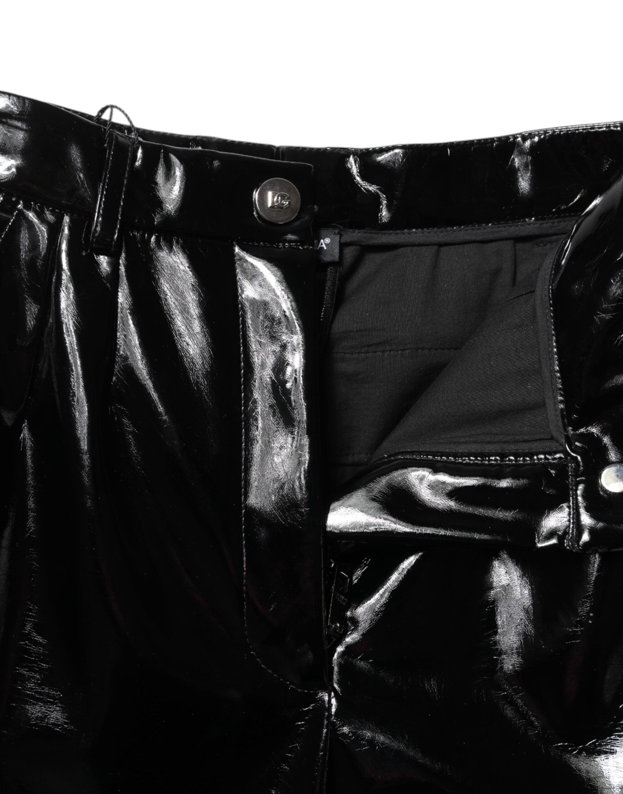 Dolce & Gabbana Black High-Waist Cargo Bootcut Trousers