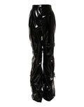 Dolce & Gabbana Schwarze Cargo-Bootcut-Hose mit hoher Taille