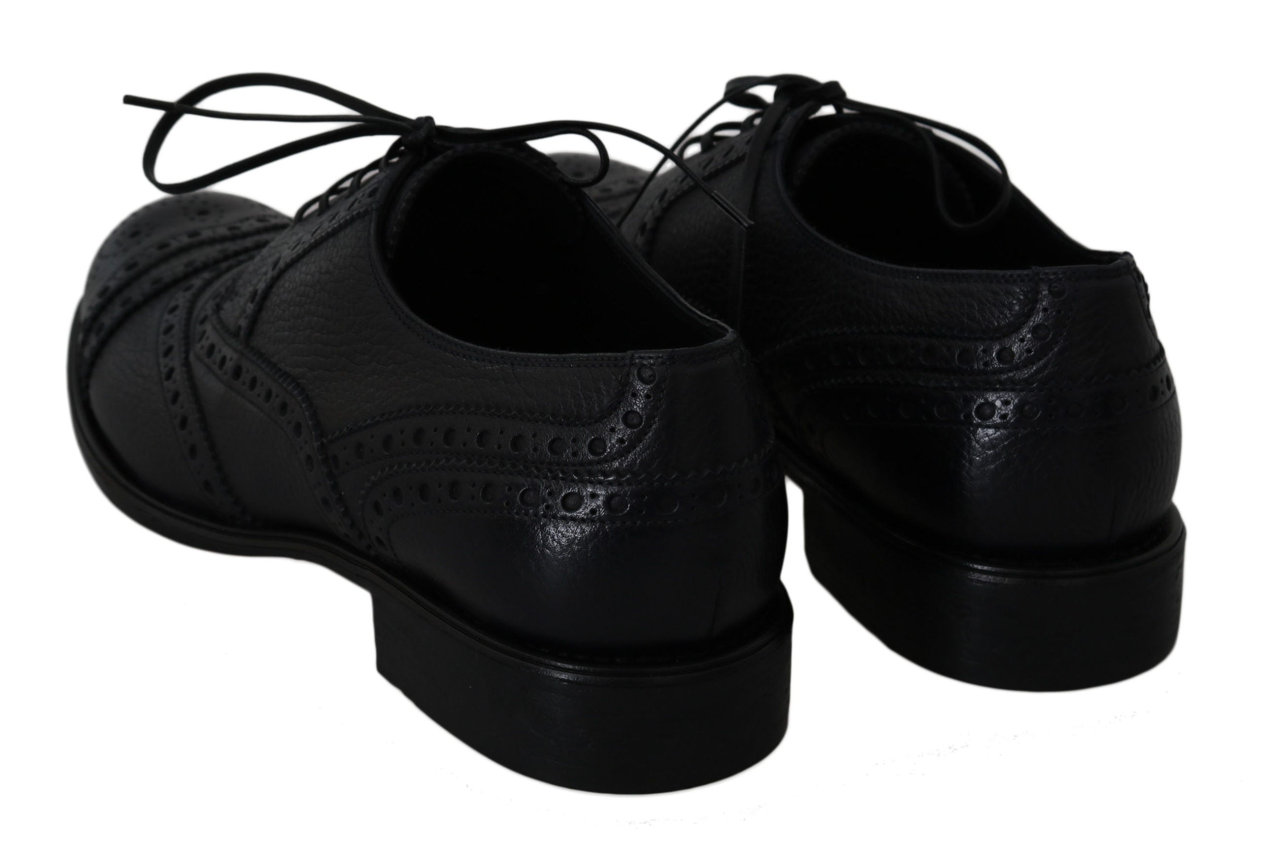 Dolce & Gabbana Blaue Leder Wingtip Oxford Dress Schuhe