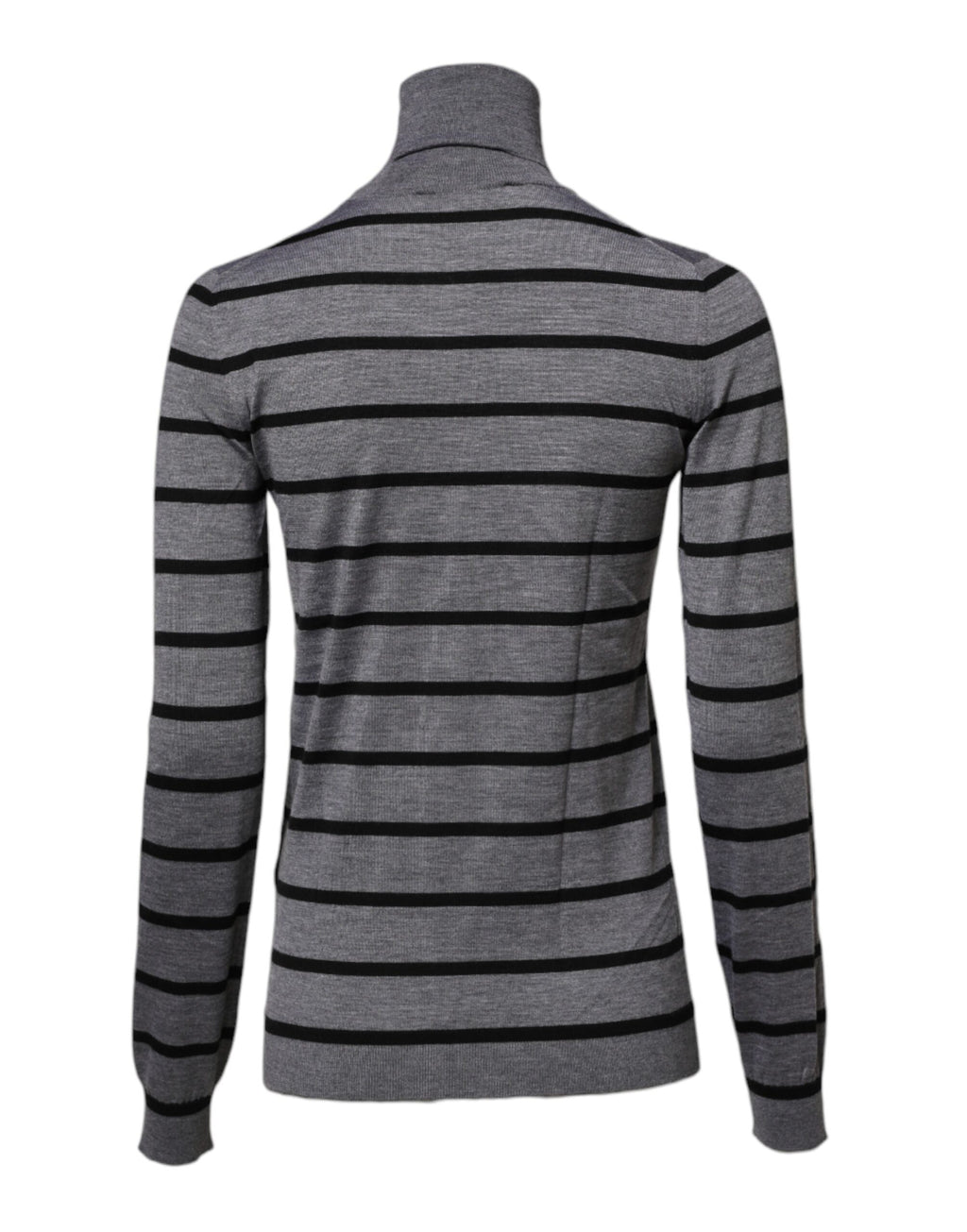 Dolce & Gabbana Grey Sweater with Floral Embroidery