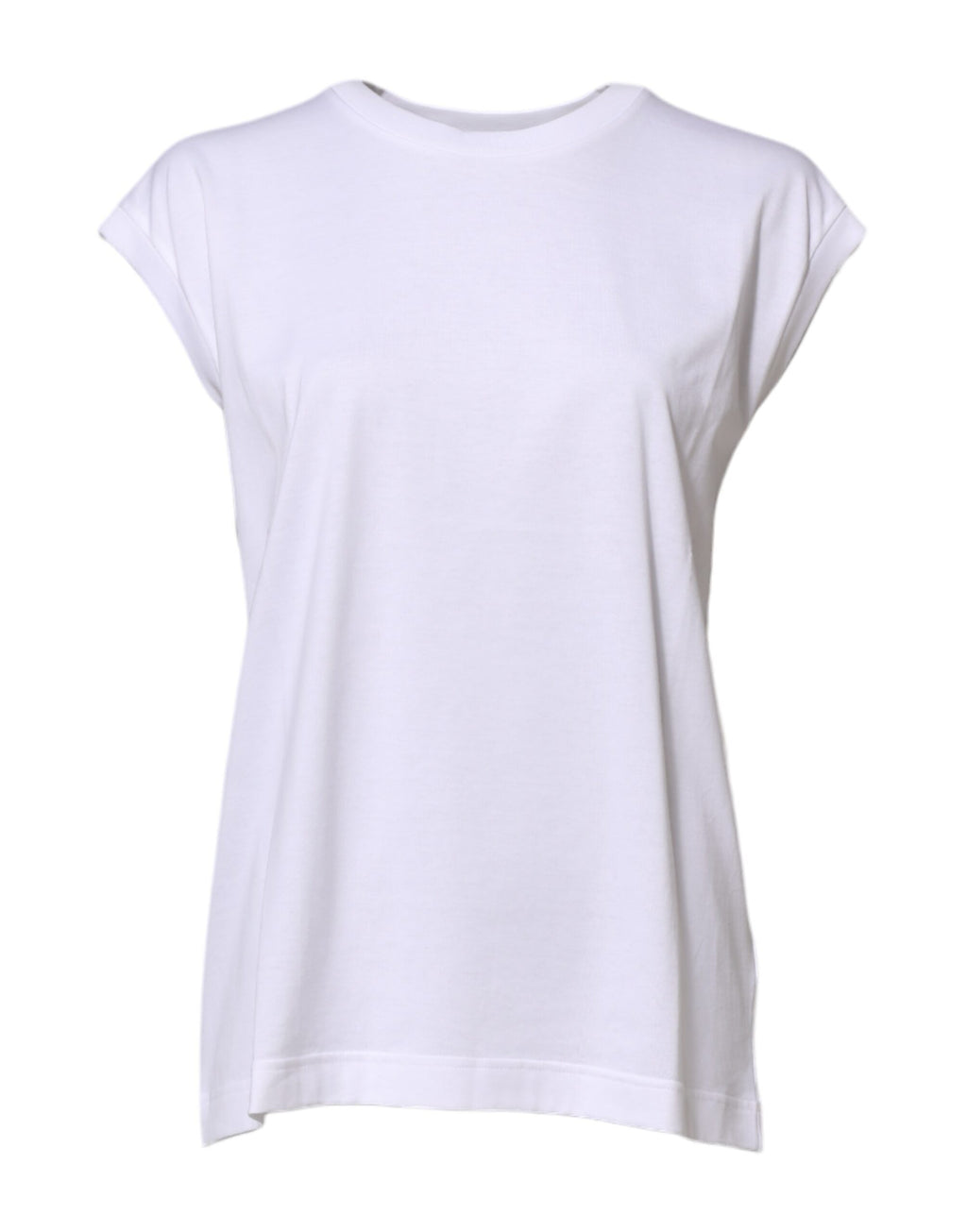 Dolce & Gabbana White Sleeveless Cotton Tank T-Shirt for Women