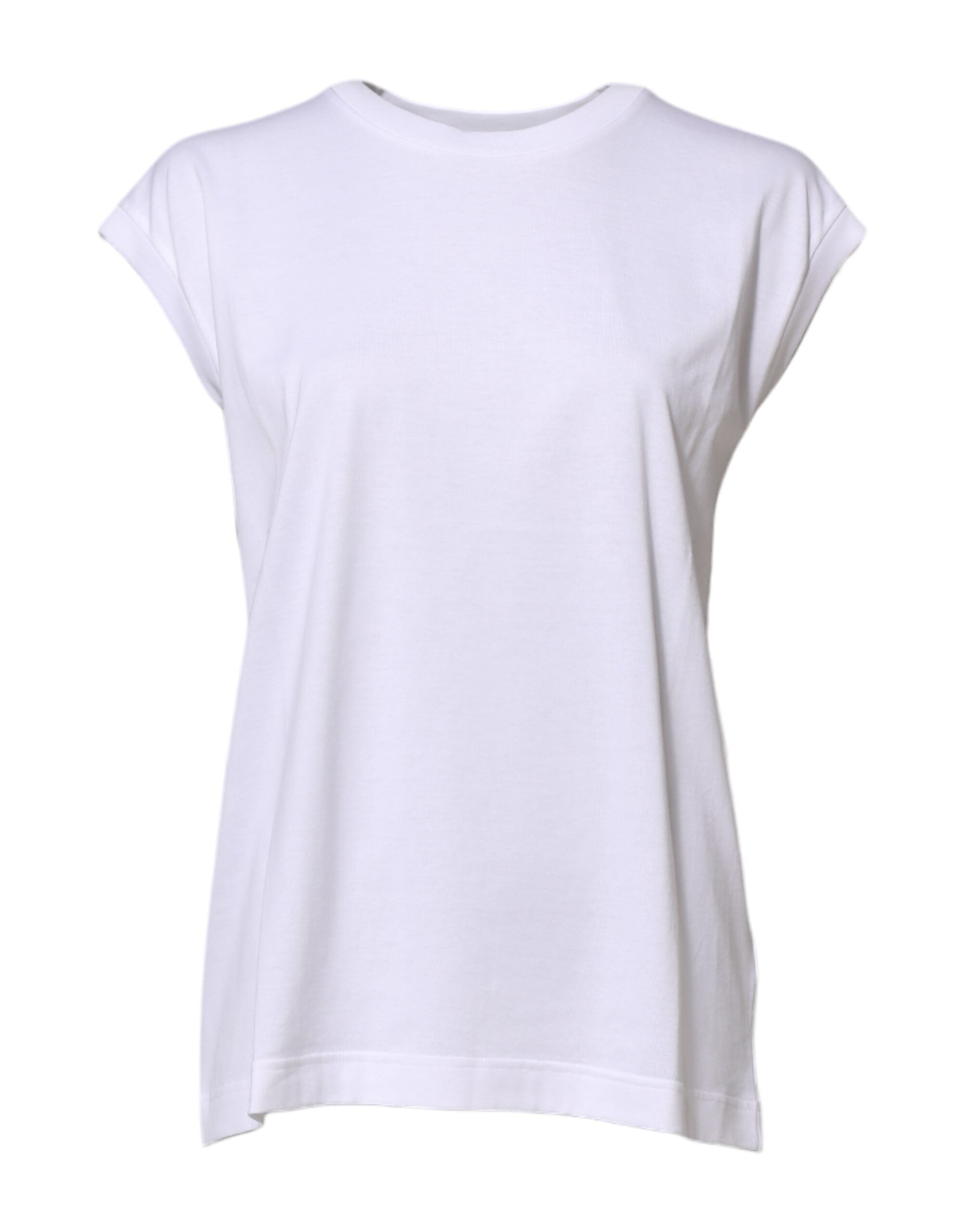 Dolce & Gabbana White Sleeveless Cotton Tank T-Shirt for Women