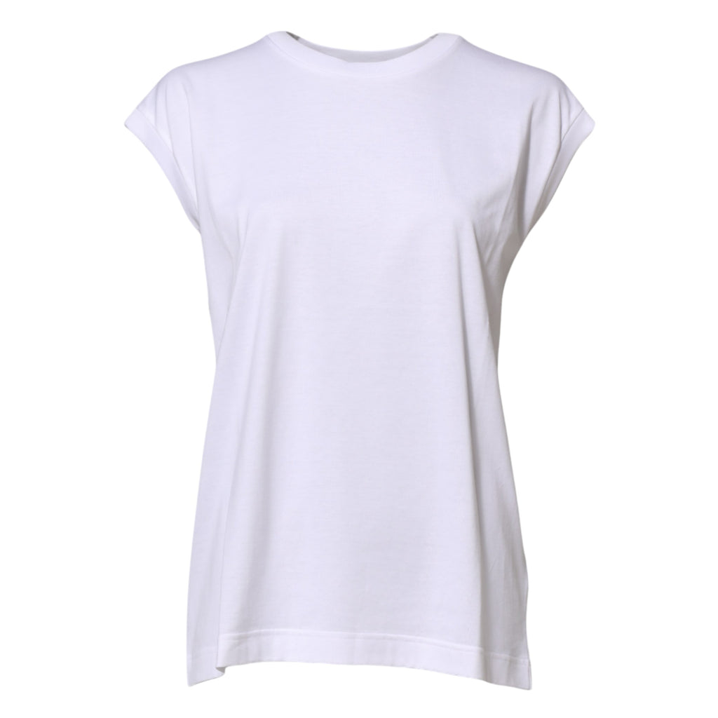 Dolce & Gabbana White Sleeveless Cotton Tank T-Shirt for Women