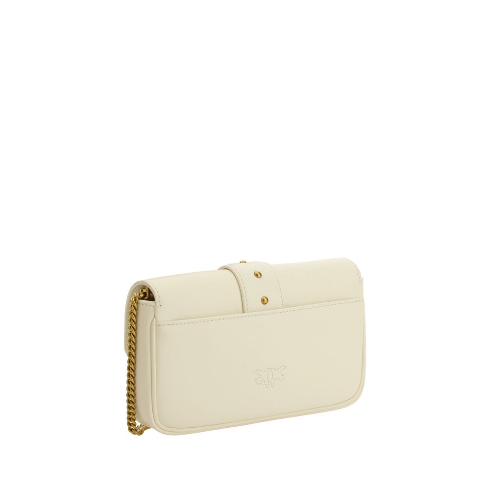 PINKO Weiße Bos Taurus Kalbsleder Schultertasche