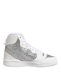 Chiara Ferragni Weiß Silber High Top Frauen Turnschuhe Schuhe