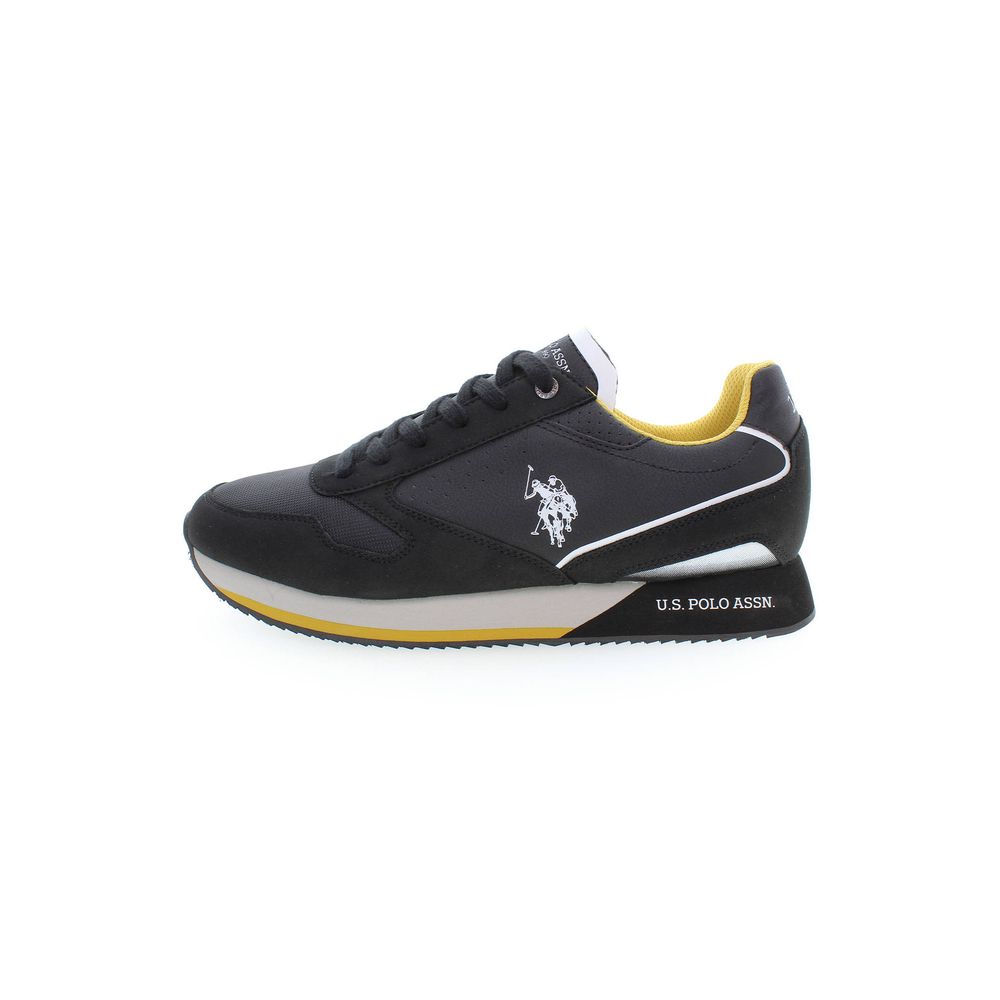 U.S. POLO ASSN. Schwarzer Herren-Sneaker aus Polyester