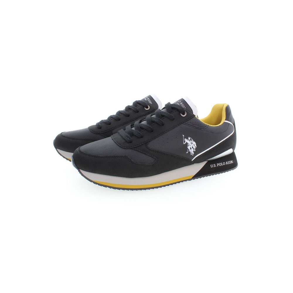 U.S. POLO ASSN. Schwarzer Herren-Sneaker aus Polyester