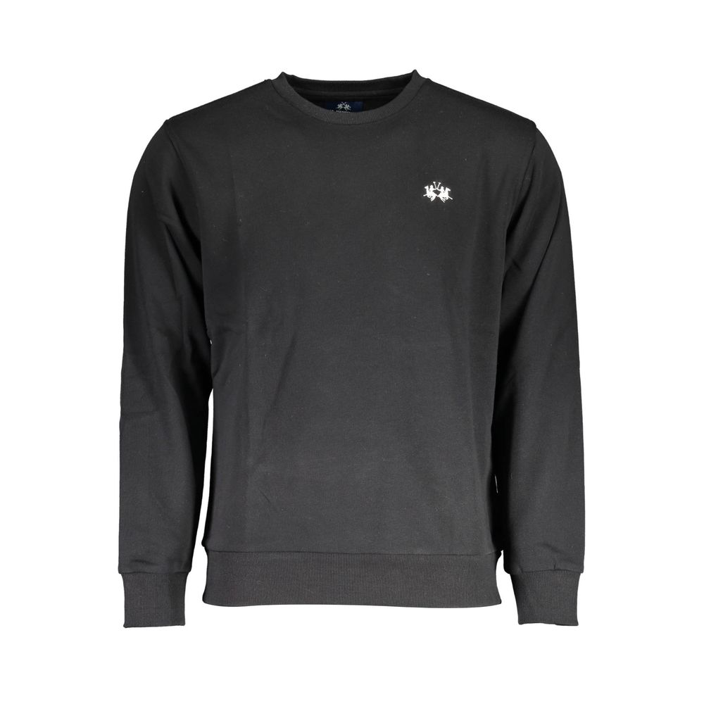 La Martina Men's Black Cotton Sweater