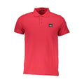 Cavalli Class Rotes Baumwoll-Poloshirt für Herren