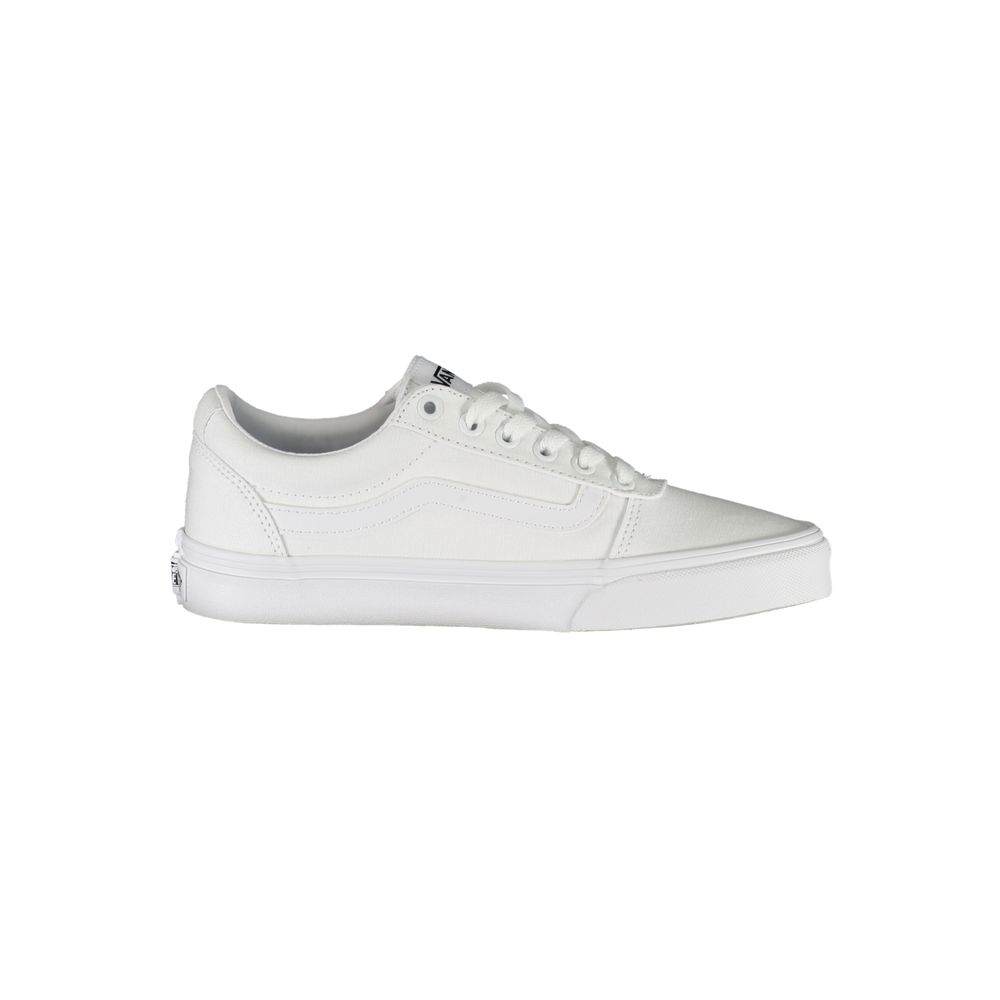 White polyester Vans sneakers