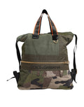 Dolce & Gabbana Militär Grün Patchwork Rucksack Rucksack Tasche