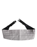 Dolce & Gabbana Men's Grey 100% Silk Wide Waist Cummerbund