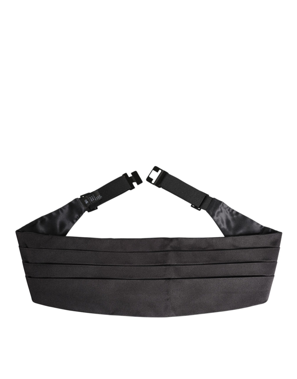 Dolce & Gabbana Schwarzer Herren 100% Seidengürtel Breite Taille Kummerbund